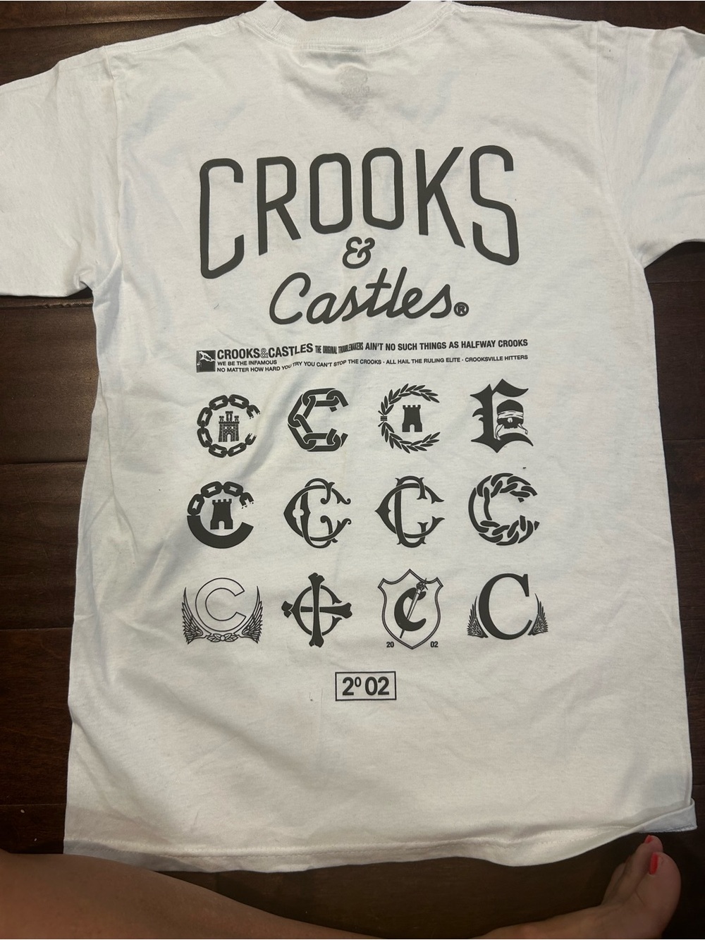 Crooks & Castles White Graphic Logo Tee